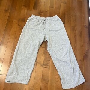 H&M Light Gray Wide-Leg Joggers
